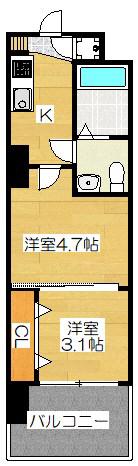 NO70 HARBOR サウス TOWER(2K/18階)の間取り写真