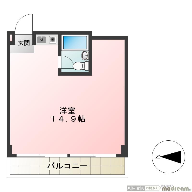 カーサ神宮前(ワンルーム/1階)の間取り写真
