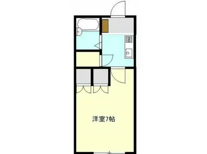 エスペロ石巻(1K/1階)の間取り写真