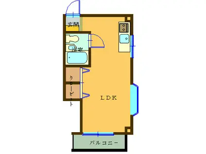 ルミナス広(ワンルーム/3階)の間取り写真