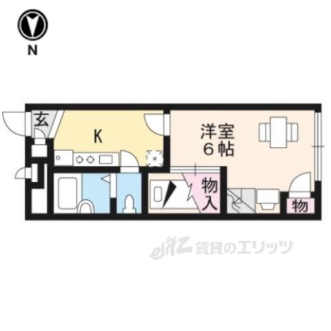 レオパレススカイブルー(1K/1階)の間取り写真