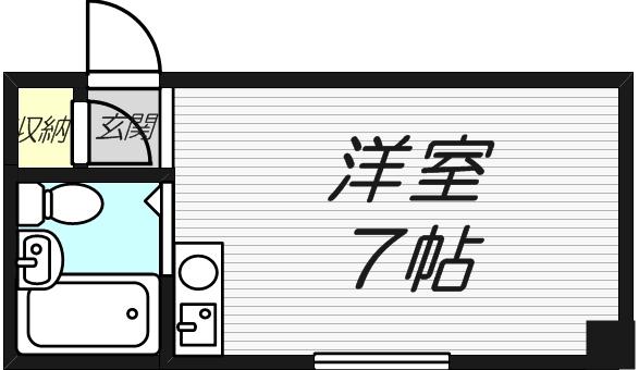 プラザ浜口(ワンルーム/5階)の間取り写真