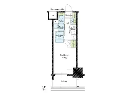 クレストコート靭公園THE CLASS(1K/8階)の間取り写真