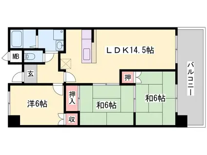 ハイムシェーンブルク(4LDK/5階)の間取り写真