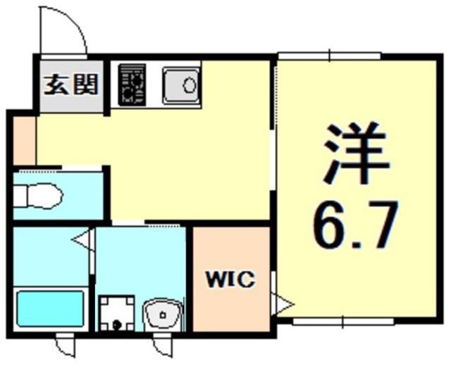 サンウィング妙法寺(1K/1階)の間取り写真