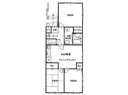 ピアドミール(3DK/2階)の間取り写真