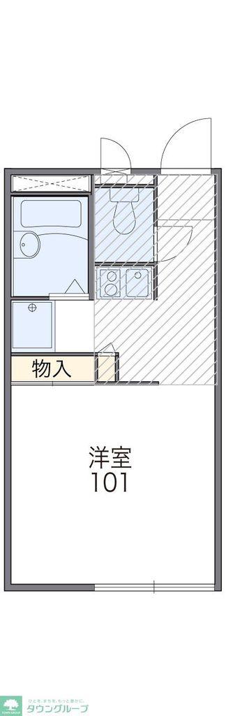 レオパレス囃子水台(1K/2階)の間取り写真