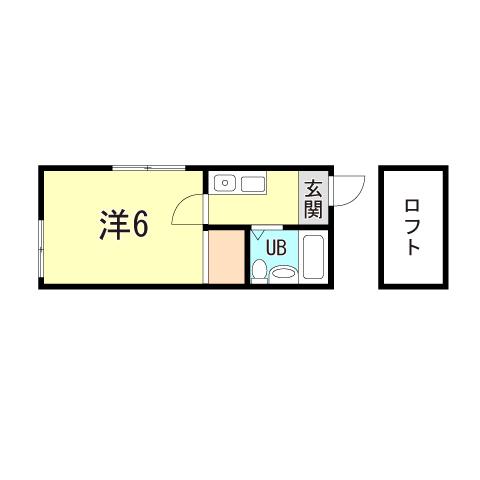 リッツハイツ池上(1K/2階)の間取り写真