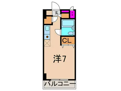 第7植村ビル(ワンルーム/2階)の間取り写真