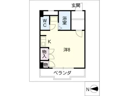 メゾン諸ノ木(ワンルーム/2階)の間取り写真