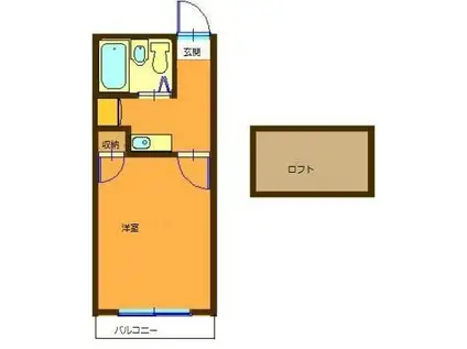 アリス深谷4号館(1K/1階)の間取り写真