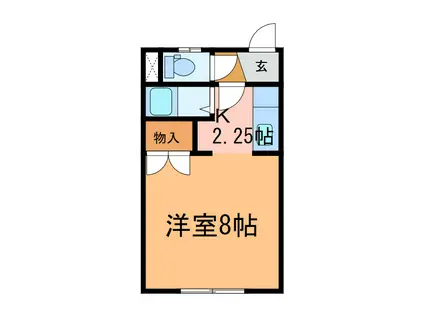 ザ・コーポ(1K/2階)の間取り写真