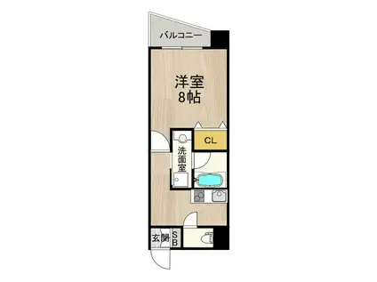 シティスパイヤ神戸元町(1K/7階)の間取り写真