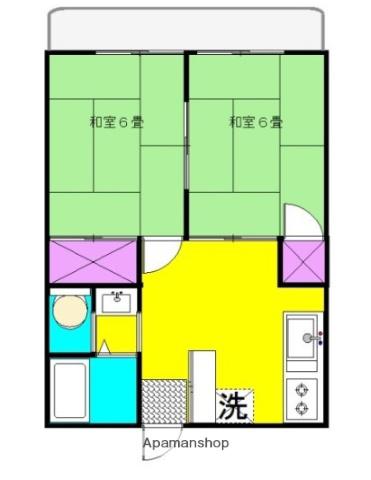 ハイツ豊光(2DK/2階)の間取り写真
