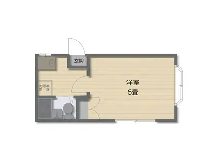 コーポラスクレイン(1K/1階)の間取り写真