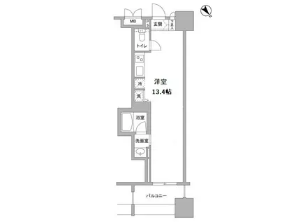 パークフラッツ横濱公園(ワンルーム/7階)の間取り写真