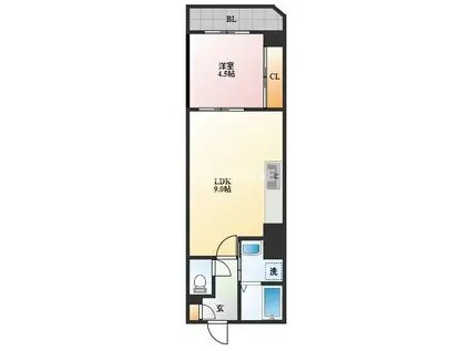 ステーションM.G(1LDK/6階)の間取り写真