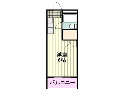 スプリングワン(1K/1階)の間取り写真
