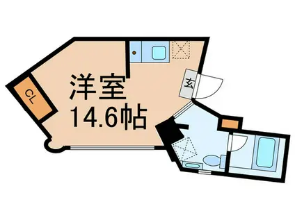 アンダーズビルディング(ワンルーム/5階)の間取り写真