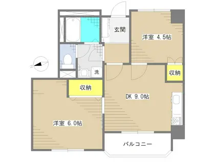 フォレストハイツ(2DK/3階)の間取り写真