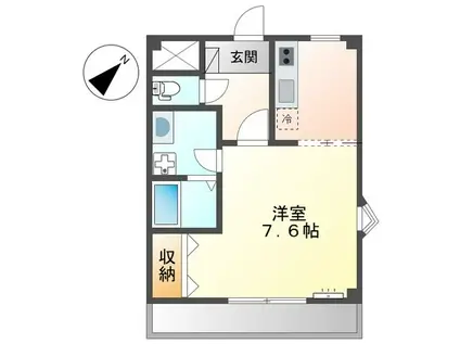 ETERNITY(ワンルーム/2階)の間取り写真