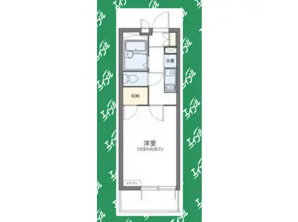 レオパレスインサイド新栄(1K/4階)の間取り写真