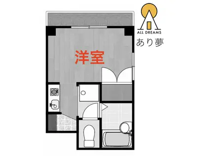 プロス浅間町(ワンルーム/4階)の間取り写真