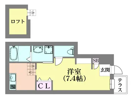 あんしん池田上町(ワンルーム/1階)の間取り写真