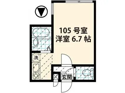 IVY HOME(1K/1階)の間取り写真