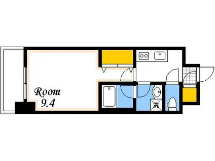 ロータス二葉の里(1K/11階)の間取り写真