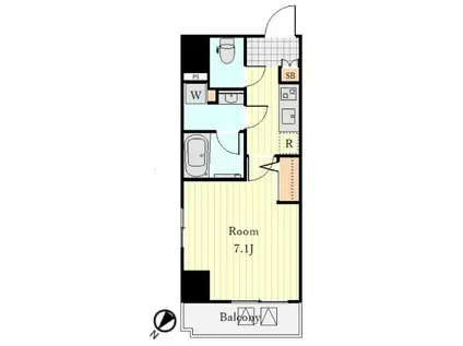 ヴィークブライト日本橋人形町(1K/3階)の間取り写真