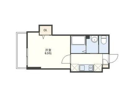 シーアンドスター勝富(1K/2階)の間取り写真