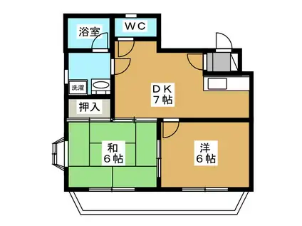 コープヒルズ(2DK/2階)の間取り写真