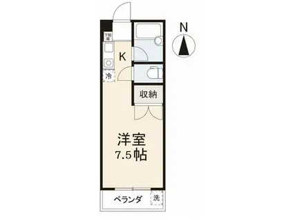 イマージュ吉野(ワンルーム/3階)の間取り写真