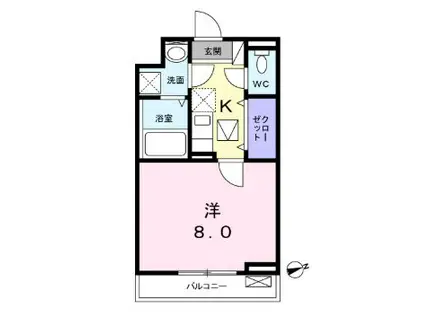 グランツ(1K/2階)の間取り写真