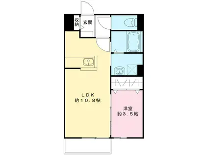 プルミエール野澤E(1LDK/1階)の間取り写真