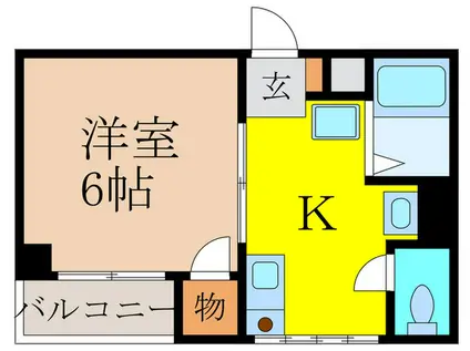 ハイムアンゲネーム(1K/2階)の間取り写真