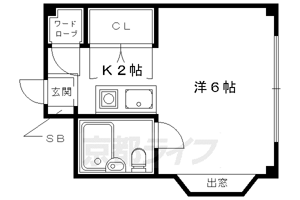 ハーモニーコーポYAMANE(1K/3階)の間取り写真