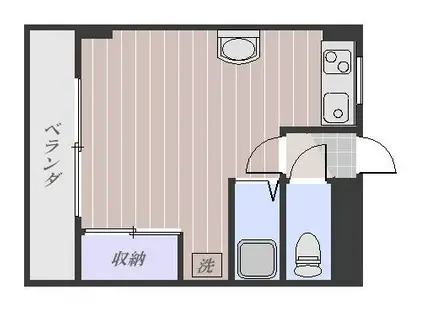 ユーコービル(ワンルーム/3階)の間取り写真