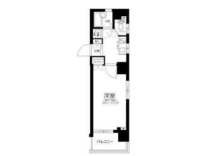 シンシア牛込(1K/4階)の間取り写真