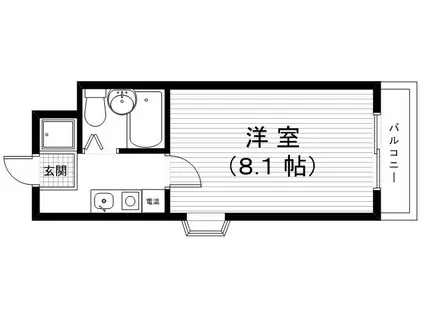 ラ・コート南笠(1K/3階)の間取り写真