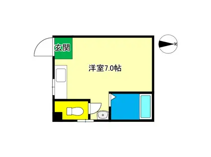 SERENO IWASAKI(ワンルーム/2階)の間取り写真