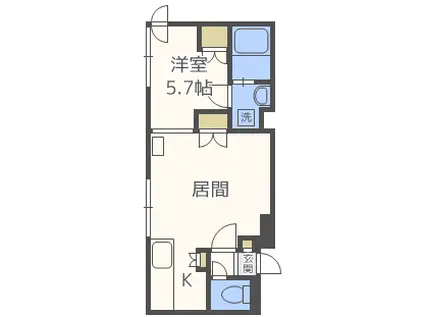 VIVACE KOTONI(1LDK/3階)の間取り写真