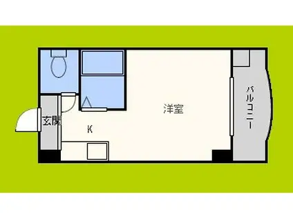 アンヘルム杭全(ワンルーム/3階)の間取り写真