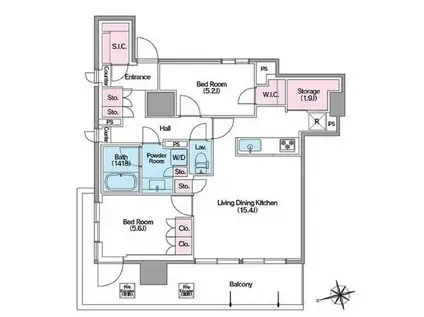 コンフォリア東新宿ステーションフロント(2LDK/12階)の間取り写真