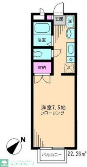 キロロ弐番館(1K/2階)の間取り写真