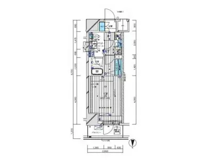 メインステージ門前仲町II(1K/2階)の間取り写真