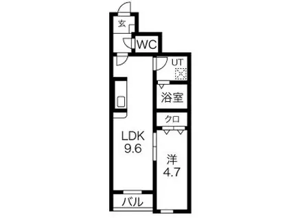 ベルスオーノ(1LDK/1階)の間取り写真
