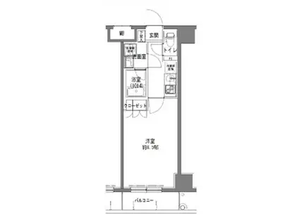 TLRレジデンス大鳥居(1K/1階)の間取り写真