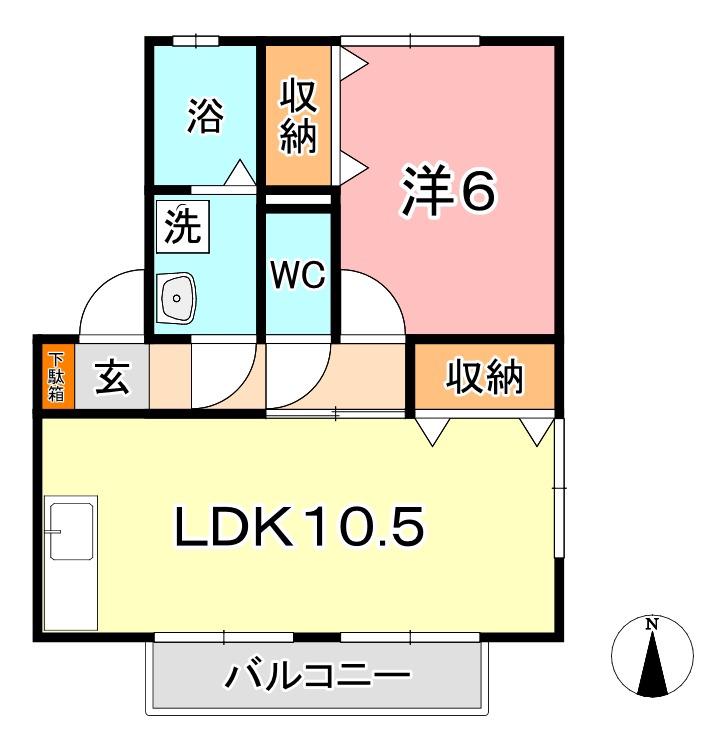 プリーマ(1LDK/1階)の間取り写真